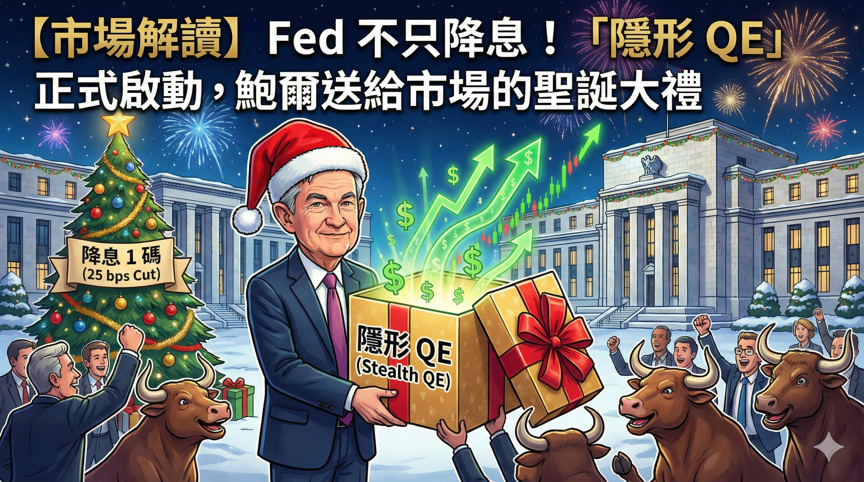 市場解讀】Fed 不只降息！「隱形QE」正式啟動，鮑爾送給市場的聖誕大禮|元大外匯保證金-沈嘉誠