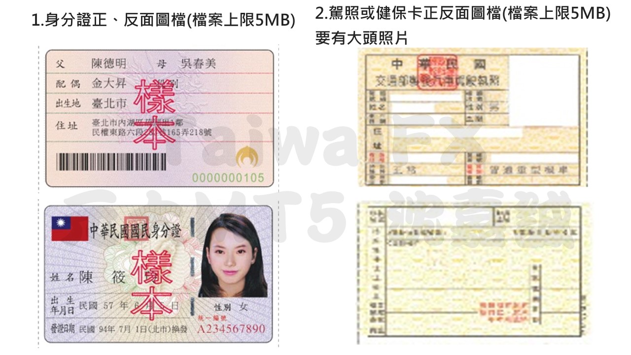 元大外匯保證金開戶步驟01 準備身份證 健保卡或駕照